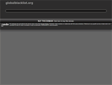 Tablet Screenshot of globalblacklist.org